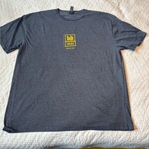 Gildan Charcoal Gray T-Shirt with Yellow Logo